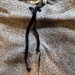 L.L. Bean Heather Gray Jogger Pants with Black Drawstring